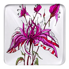 Flowers Illustration T- Shirtflowers T- Shirt Square Glass Fridge Magnet (4 Pack) by ZUXUMI