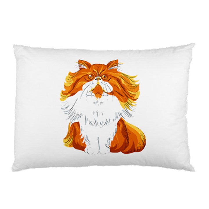 Persian Cat T-shirtwhite Look Calm Persian Cat 06 T-shirt Pillow Case