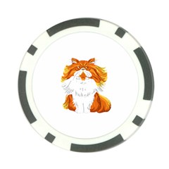 Persian Cat T-shirtwhite Look Calm Persian Cat 06 T-shirt Poker Chip Card Guard (10 Pack) by EnriqueJohnson