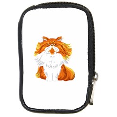 Persian Cat T-shirtwhite Look Calm Persian Cat 06 T-shirt Compact Camera Leather Case by EnriqueJohnson