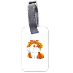 Persian Cat T-shirtwhite Look Calm Persian Cat 06 T-shirt Luggage Tag (two Sides) by EnriqueJohnson