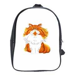 Persian Cat T-shirtwhite Look Calm Persian Cat 06 T-shirt School Bag (xl) by EnriqueJohnson