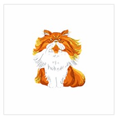 Persian Cat T-shirtwhite Look Calm Persian Cat 06 T-shirt Square Satin Scarf (36  X 36 ) by EnriqueJohnson