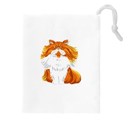 Persian Cat T-shirtwhite Look Calm Persian Cat 06 T-shirt Drawstring Pouch (4xl) by EnriqueJohnson