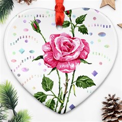 Flowers Lover T- Shirtflowers T- Shirt Heart Ornament (two Sides) by ZUXUMI