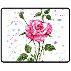 Flowers Lover T- Shirtflowers T- Shirt Two Sides Fleece Blanket (medium) by ZUXUMI