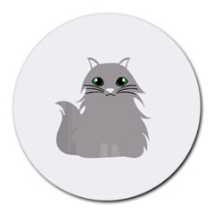 Persian Cat T-shirtwhite Look Calm Persian Cat 09 T-shirt (1) Round Mousepad by EnriqueJohnson