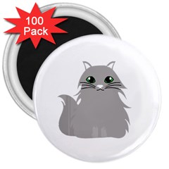 Persian Cat T-shirtwhite Look Calm Persian Cat 09 T-shirt (1) 3  Magnets (100 Pack) by EnriqueJohnson