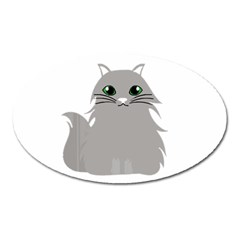 Persian Cat T-shirtwhite Look Calm Persian Cat 09 T-shirt (1) Oval Magnet by EnriqueJohnson