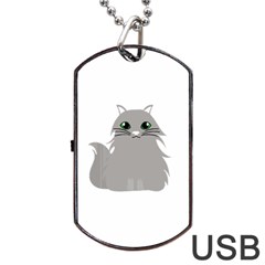 Persian Cat T-shirtwhite Look Calm Persian Cat 09 T-shirt (1) Dog Tag Usb Flash (one Side) by EnriqueJohnson