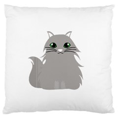 Persian Cat T-shirtwhite Look Calm Persian Cat 09 T-shirt (1) Large Premium Plush Fleece Cushion Case (two Sides) by EnriqueJohnson