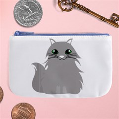 Persian Cat T-shirtwhite Look Calm Persian Cat 09 T-shirt (1) Large Coin Purse by EnriqueJohnson