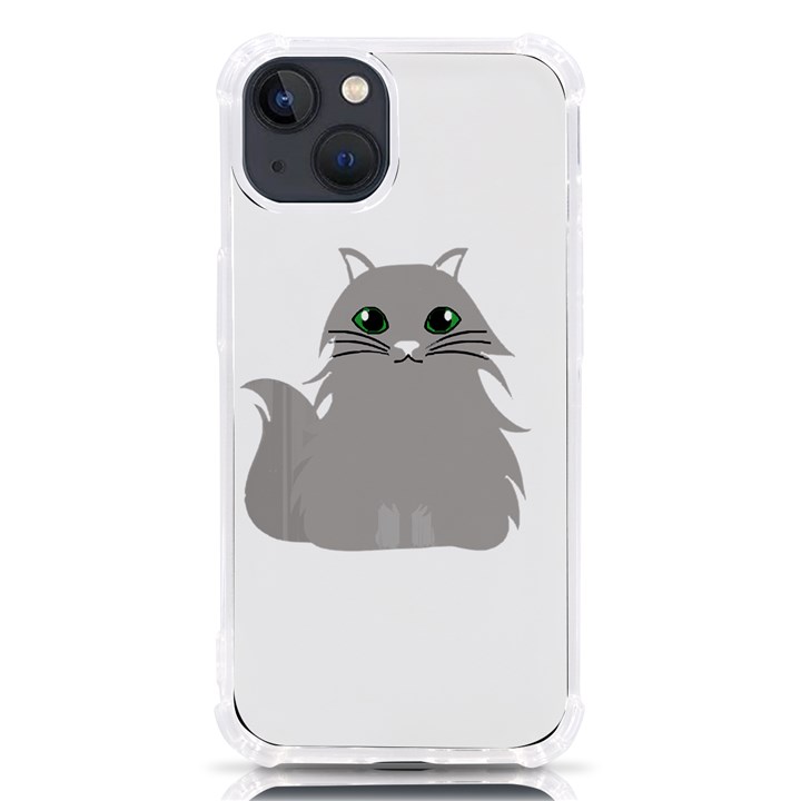 Persian Cat T-shirtwhite Look Calm Persian Cat 09 T-shirt (1) iPhone 13 TPU UV Print Case