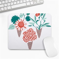 Flowers T- Shirt Midsummer I Scream Flower Cones    Print    Green Aqua And Orange Flowers Bouquets Large Mousepad by ZUXUMI