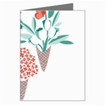 Flowers T- Shirt Midsummer I Scream Flower Cones    Print    Green Aqua And Orange Flowers Bouquets Greeting Card Left