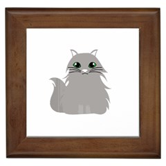 Persian Cat T-shirtwhite Look Calm Persian Cat 09 T-shirt Framed Tile by EnriqueJohnson