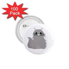 Persian Cat T-shirtwhite Look Calm Persian Cat 09 T-shirt 1 75  Buttons (100 Pack)  by EnriqueJohnson