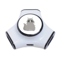 Persian Cat T-shirtwhite Look Calm Persian Cat 09 T-shirt 3-port Usb Hub by EnriqueJohnson