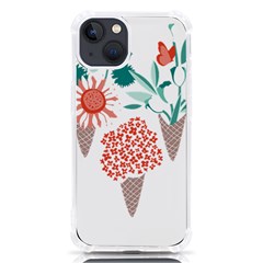 Flowers T- Shirt Midsummer I Scream Flower Cones    Print    Green Aqua And Orange Flowers Bouquets Iphone 13 Tpu Uv Print Case by ZUXUMI