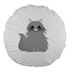 Persian Cat T-shirtwhite Look Calm Persian Cat 09 T-shirt Large 18  Premium Flano Round Cushions by EnriqueJohnson