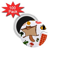 Forest Friends T- Shirt Cottage Friends Post 2 T- Shirt 1 75  Magnets (100 Pack)  by ZUXUMI