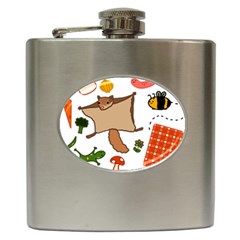 Forest Friends T- Shirt Cottage Friends Post 2 T- Shirt Hip Flask (6 Oz) by ZUXUMI