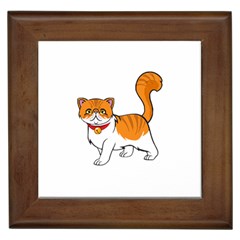 Persian Cat T-shirtwhite Look Calm Persian Cat 19 T-shirt (1) Framed Tile by EnriqueJohnson