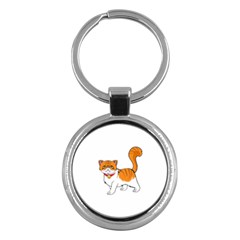 Persian Cat T-shirtwhite Look Calm Persian Cat 19 T-shirt (1) Key Chain (round) by EnriqueJohnson