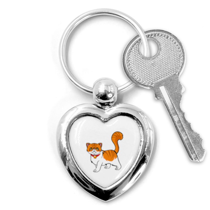 Persian Cat T-shirtwhite Look Calm Persian Cat 19 T-shirt (1) Key Chain (Heart)