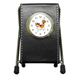 Persian Cat T-shirtwhite Look Calm Persian Cat 19 T-shirt (1) Pen Holder Desk Clock Front