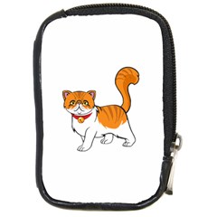 Persian Cat T-shirtwhite Look Calm Persian Cat 19 T-shirt (1) Compact Camera Leather Case by EnriqueJohnson