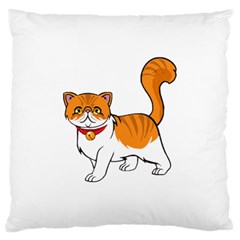 Persian Cat T-shirtwhite Look Calm Persian Cat 19 T-shirt (1) Large Cushion Case (two Sides) by EnriqueJohnson