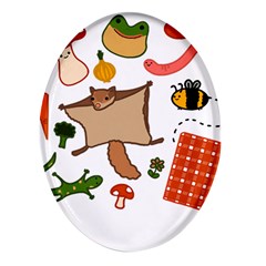 Forest Friends T- Shirt Cottage Friends Post 2 T- Shirt Oval Glass Fridge Magnet (4 Pack) by ZUXUMI