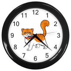 Persian Cat T-shirtwhite Look Calm Persian Cat 19 T-shirt Wall Clock (black) by EnriqueJohnson