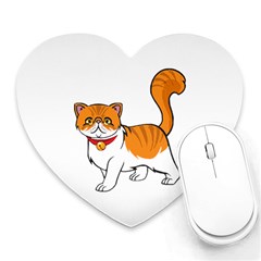 Persian Cat T-shirtwhite Look Calm Persian Cat 19 T-shirt Heart Mousepad by EnriqueJohnson