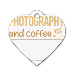 Photography T-shirtif It Involves Coffee Photography Photographer Camera T-shirt Dog Tag Heart (Two Sides)