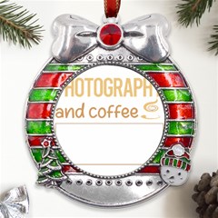 Photography T-shirtif It Involves Coffee Photography Photographer Camera T-shirt Metal X mas Ribbon With Red Crystal Round Ornament by EnriqueJohnson