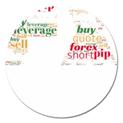 Forex Candlesticks Word Cloud T- Shirtforex Candlestics Word Cloud For Forex Traders T- Shirt Magnet 5  (round) by ZUXUMI