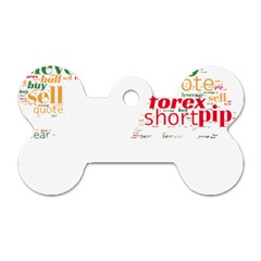 Forex Candlesticks Word Cloud T- Shirtforex Candlestics Word Cloud For Forex Traders T- Shirt Dog Tag Bone (one Side) by ZUXUMI