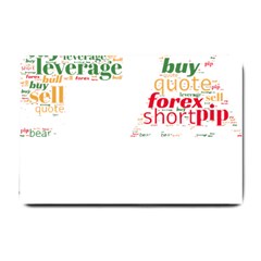 Forex Candlesticks Word Cloud T- Shirtforex Candlestics Word Cloud For Forex Traders T- Shirt Small Doormat by ZUXUMI