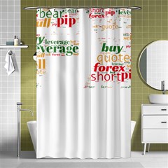 Forex Candlesticks Word Cloud T- Shirtforex Candlestics Word Cloud For Forex Traders T- Shirt Shower Curtain 48  X 72  (small)  by ZUXUMI