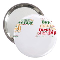 Forex Candlesticks Word Cloud T- Shirtforex Candlestics Word Cloud For Forex Traders T- Shirt 3  Handbag Mirrors by ZUXUMI