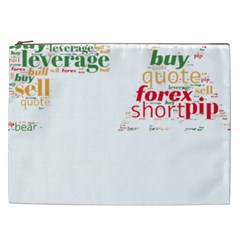 Forex Candlesticks Word Cloud T- Shirtforex Candlestics Word Cloud For Forex Traders T- Shirt Cosmetic Bag (xxl) by ZUXUMI