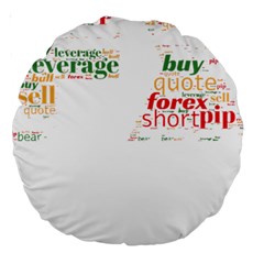 Forex Candlesticks Word Cloud T- Shirtforex Candlestics Word Cloud For Forex Traders T- Shirt Large 18  Premium Round Cushions by ZUXUMI