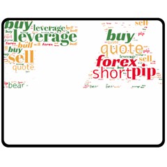 Forex Candlesticks Word Cloud T- Shirtforex Candlestics Word Cloud For Forex Traders T- Shirt Two Sides Fleece Blanket (medium) by ZUXUMI