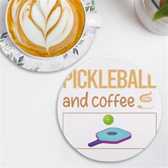 Pickleball T-shirtif It Involves Coffee Pickleball T-shirt Uv Print Round Tile Coaster by EnriqueJohnson