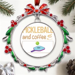 Pickleball T-shirtif It Involves Coffee Pickleball T-shirt Metal X mas Wreath Ribbon Ornament by EnriqueJohnson