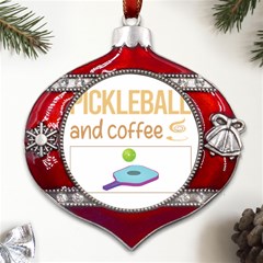 Pickleball T-shirtif It Involves Coffee Pickleball T-shirt Metal Snowflake And Bell Red Ornament by EnriqueJohnson