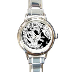 Fossil T- Shirt Armadillo Fossil X Inktober 22 - Black Design T- Shirt Round Italian Charm Watch by ZUXUMI