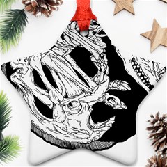 Fossil T- Shirt Armadillo Fossil X Inktober 22 - Black Design T- Shirt Star Ornament (two Sides) by ZUXUMI